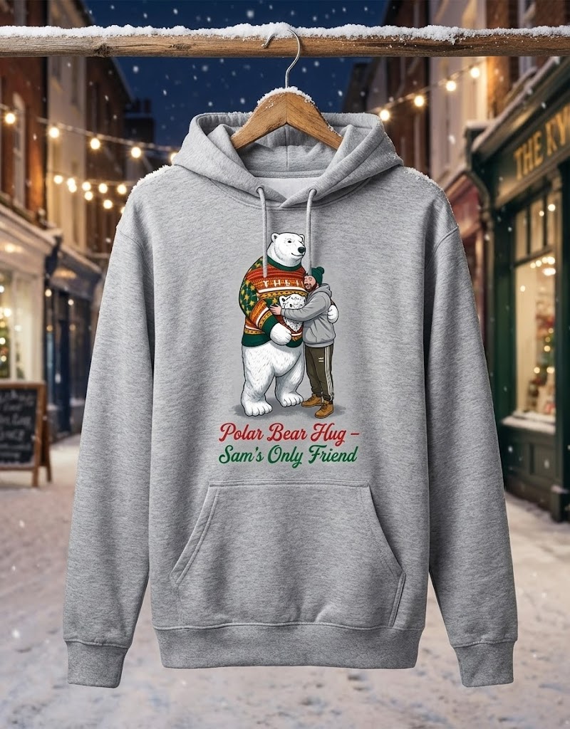 Polar Bear Hug Festive Hoodie